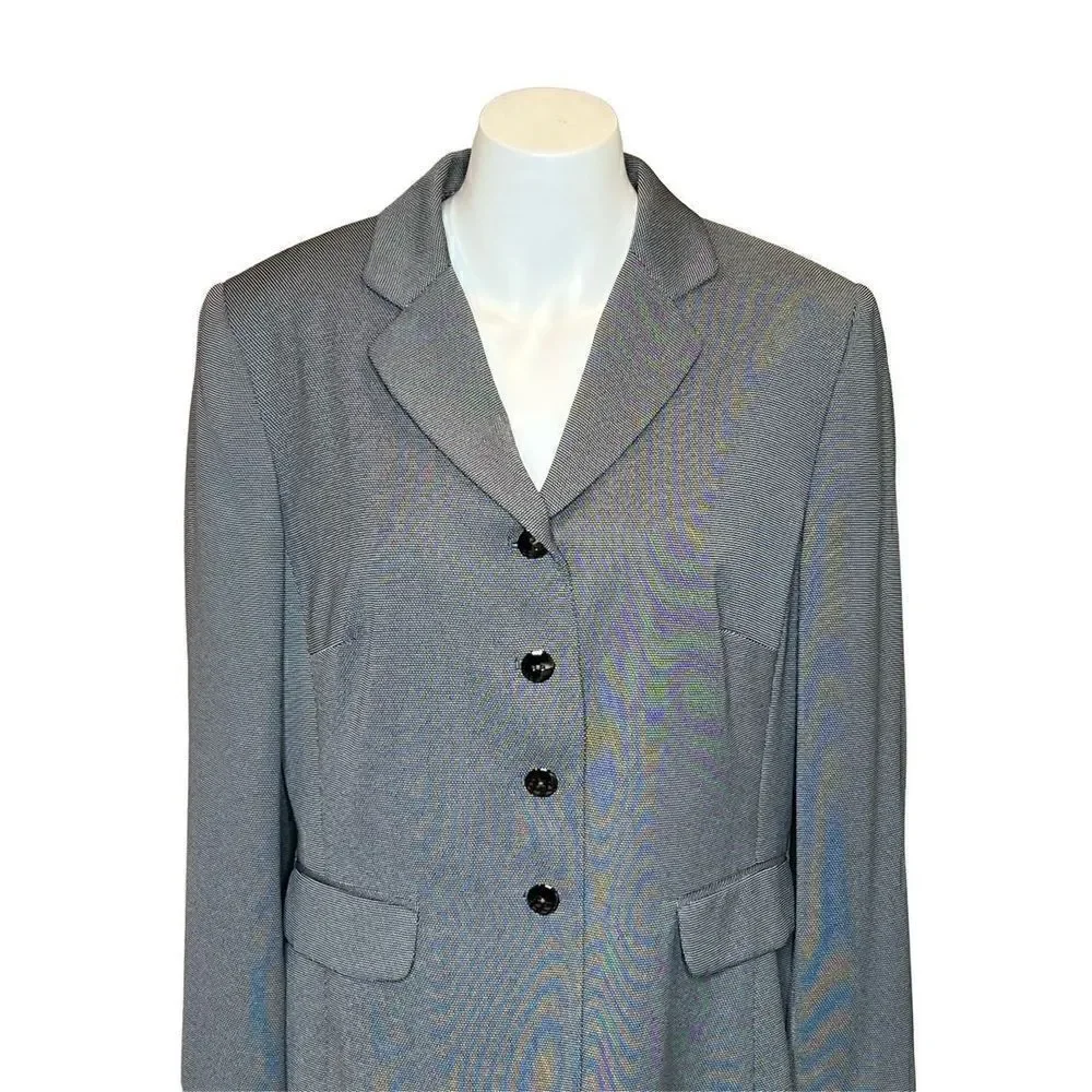 Travis Ayer’s vintage black and white textured skirt suit size 14